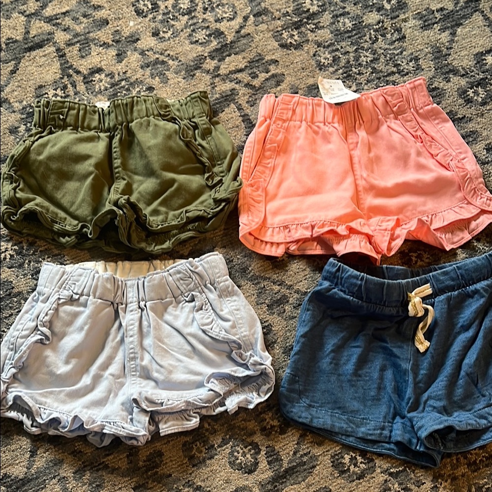 4 pairs of j crew Crewcuts shorts 2t